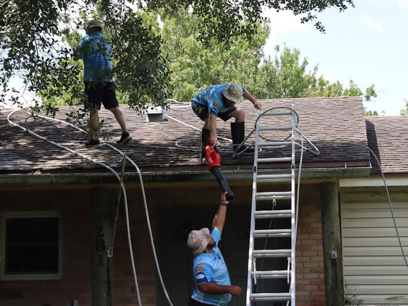 soft washing a roof